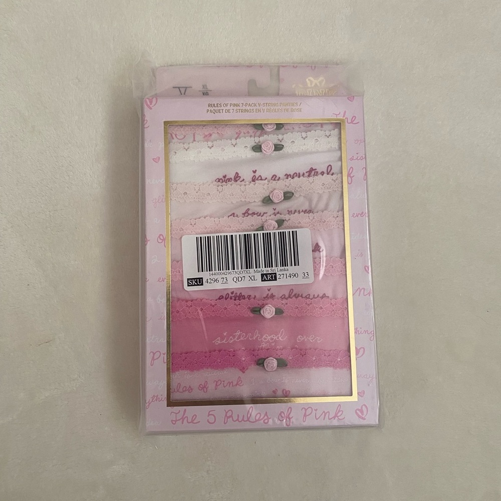 Pink x Love Shack Fancy Thong Panty Set - Picture 4 of 4